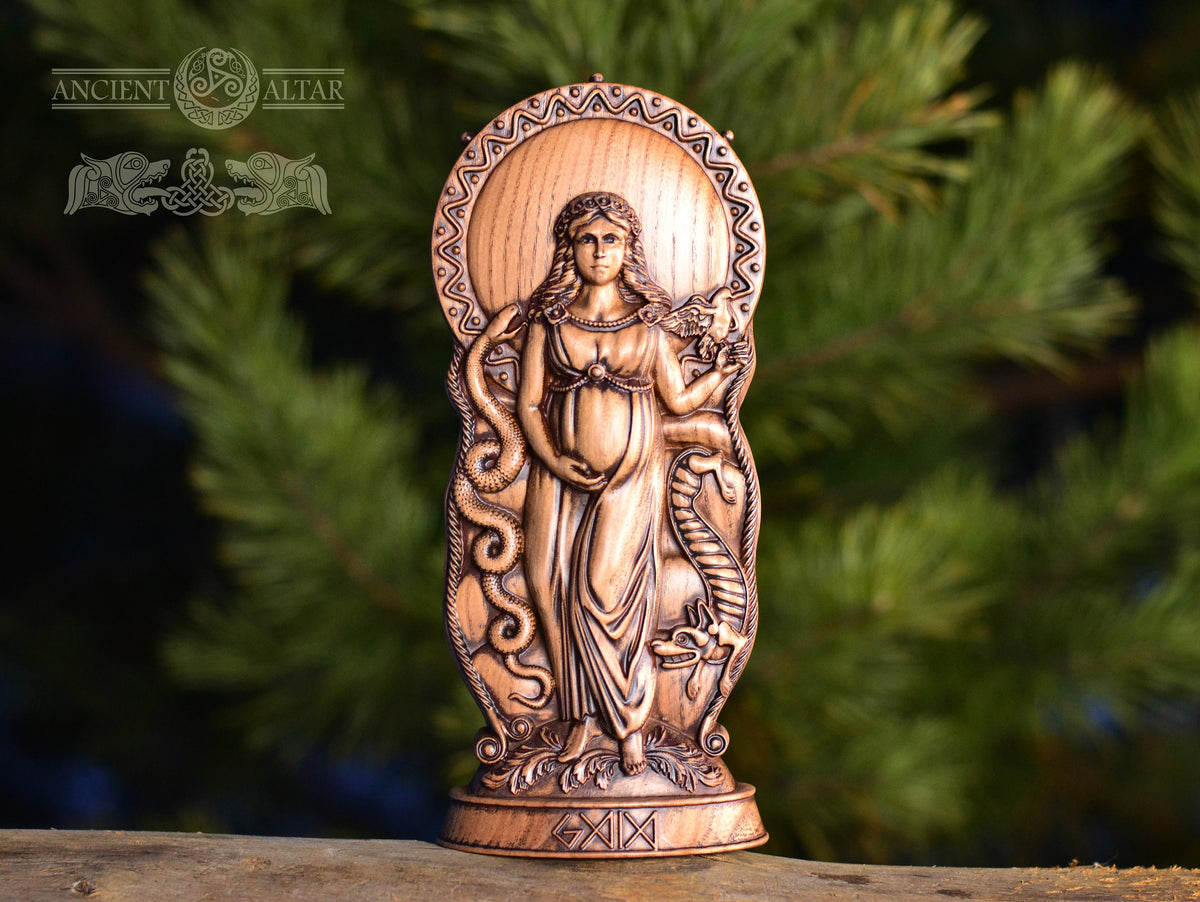 Gaia, Wiccan Goddess statue,  Nature, witch, druid, Ancient, Mythology, wicca, Greek, altar,mother earth