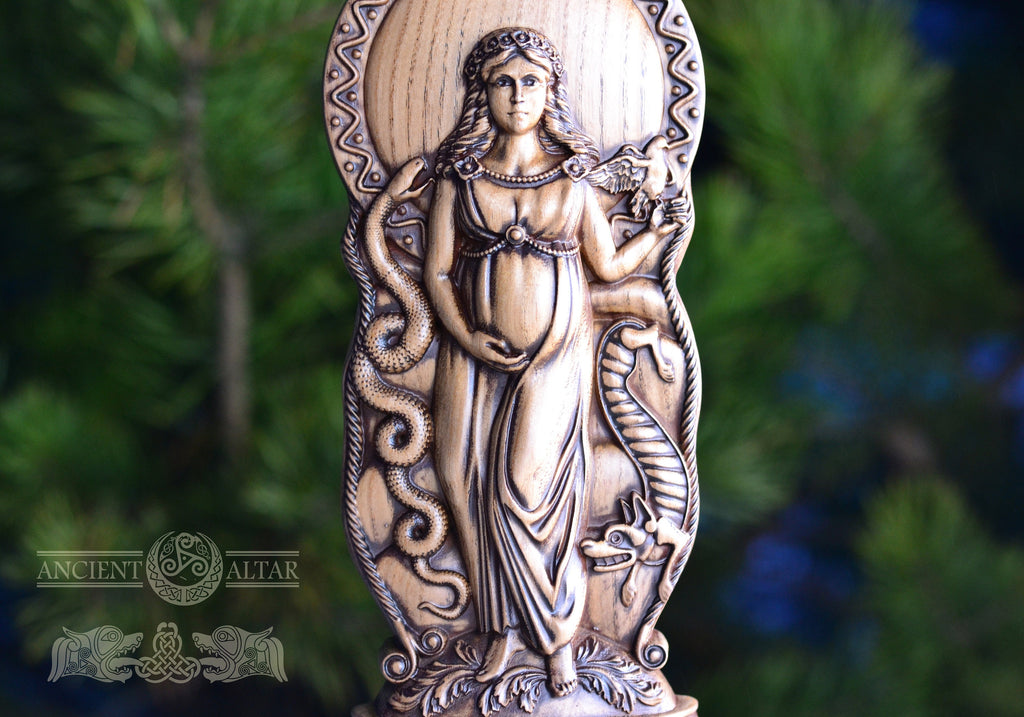 Gaia, Wiccan Goddess statue,  Nature, witch, druid, Ancient, Mythology, wicca, Greek, altar,mother earth