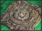 Wooden Lion Head Panel Carved wood carvings wood wall hanging plaque