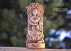 Frigg statue, Friga, Frigga, Norse gods, God Altar sculpture,  asatru viking god and goddes sculpture wooden scandinavian pantheon