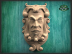 Green Man Onlay, Decorative Wooden Corbel, Antique Wood Shelf Bracket, Cornice Corbel Entablature