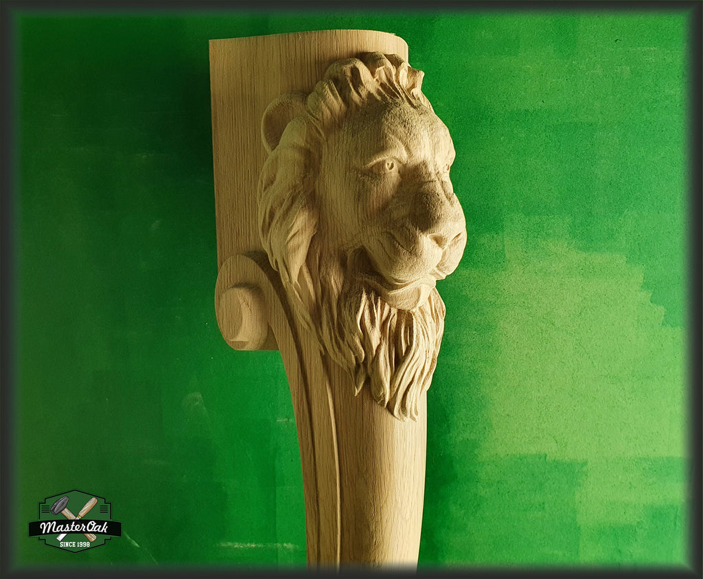 Table Leg Antique Style With Lion Head And Paw, 1 piece