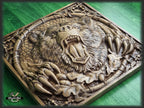 Carved Bear decor, Carved Bear of wood,  Celtic wood carving, Viking carving, Celtic Lord Of Woods, Wall art, Wall decor, Wall hanging