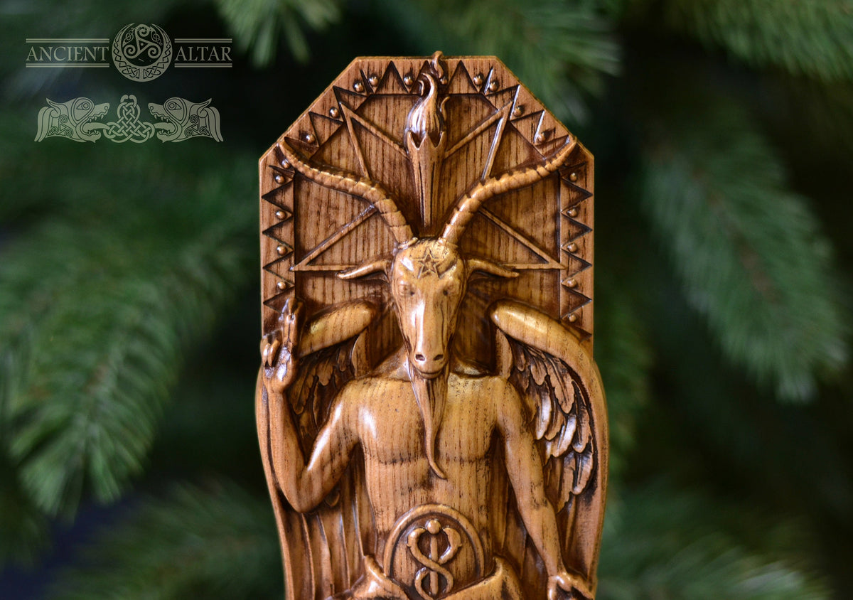 Baphomet God statue, figurine for home altar
