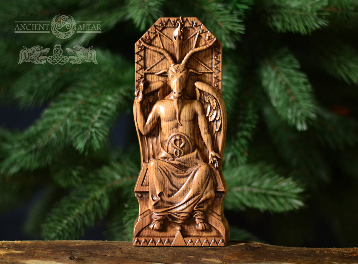 Baphomet God statue, figurine for home altar