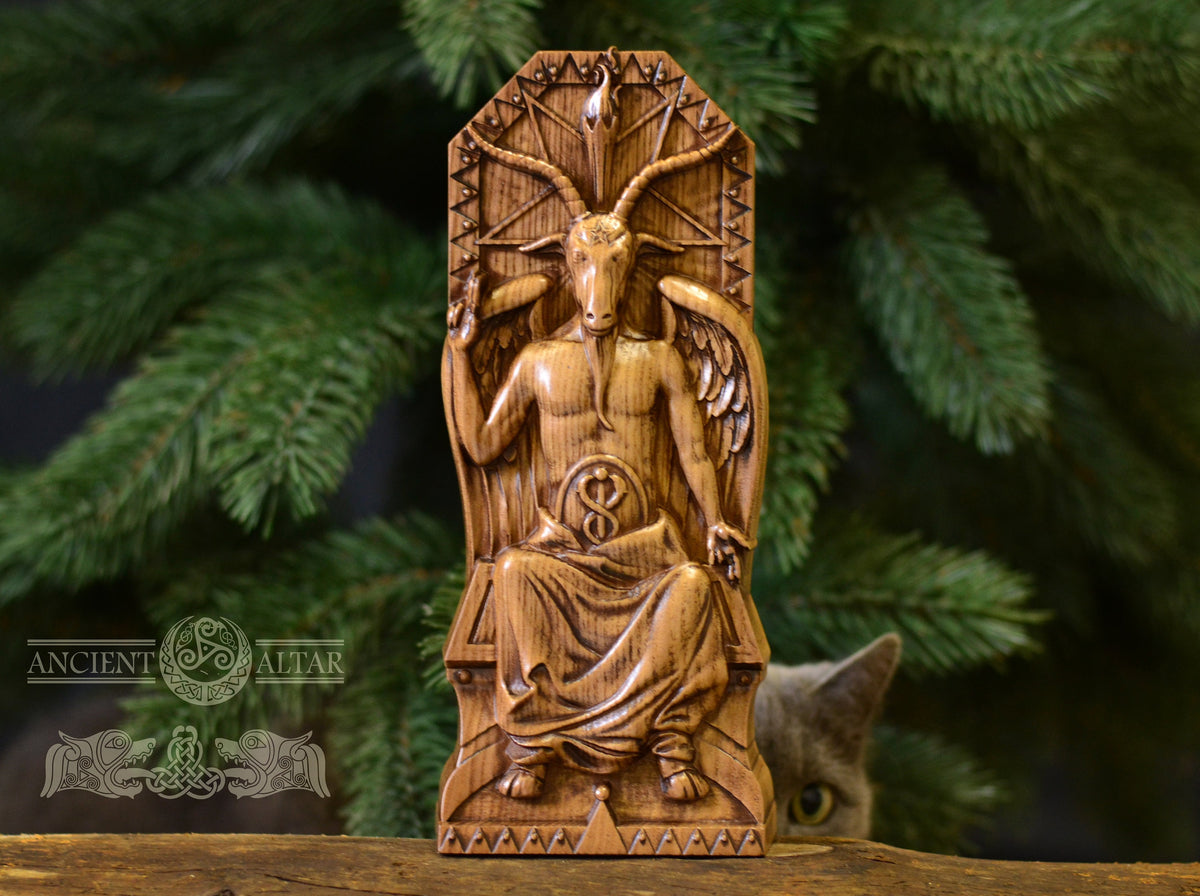 Baphomet God statue, figurine for home altar