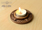 Candle holder, Norse candlestick, Scandinavian, home altar, runic stone, runes, norse, viking, heathen, handmade