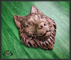 Beautiful Wolf Head of wood, Painted, 1pc, Applique furniture decor DIY Furniture Trim Supplies wall ornaments pediments