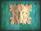 Green man Wall Plaque, Wooden Green Man, Green Man of wood, Wood Green Man, Oak Green Man Plaque, Green Man carved