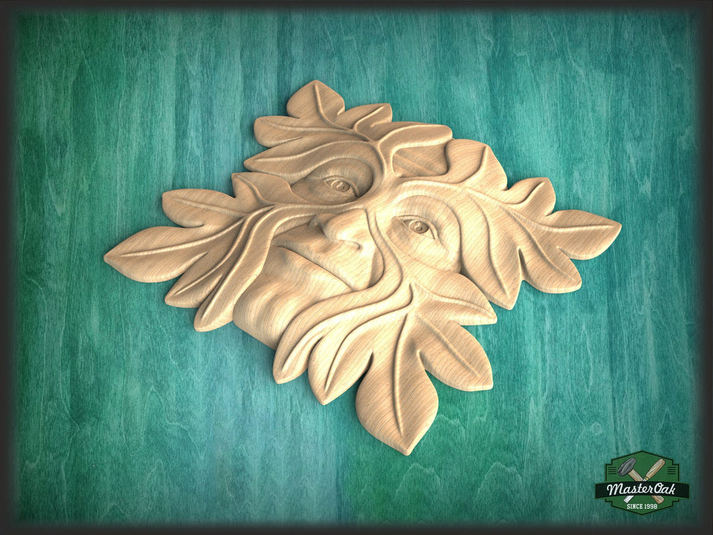 Green man Wall Plaque, Wooden Green Man, Green Man of wood, Wood Green Man, Oak Green Man Plaque, Green Man carved