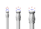 Half Column pilasters for Fireplace, Set 2pc, Pair of Carved Wood Trim Post Pillars