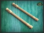 Half Column pilasters for Fireplace, Set 2pc, Pair of Carved Wood Trim Post Pillars