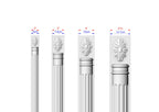 Handcrafted wooden Classic style fluted pilaster , Set 2pc, Pair of Carved Wood Trim Post Pillars
