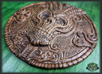 Skull panel gift made of wood, wood wall art, gift for him, wall decor carving, Santa Muerte, Dark Art