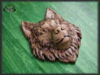 Beautiful Wolf Head of wood, Painted, 1pc, Applique furniture decor DIY Furniture Trim Supplies wall ornaments pediments