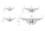 Our Lady Carved Wood Applique for Fireplace Mantel, carved flower, horizontal decor, carved decoration of wood, wooden onlay