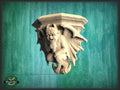 Devil  Gargoyle of wood, Carved Gothic Corbel Gargoyle, Fireplace Figure, Devil Victorian Wall Hanging