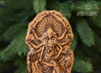 Wooden Kali statue, Goddess statue Goddess kali Wooden statue Shiva wood carving Wiccan altar kit Durga art Mahakali Parvati God Durga