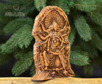 Wooden Kali statue, Goddess statue Goddess kali Wooden statue Shiva wood carving Wiccan altar kit Durga art Mahakali Parvati God Durga