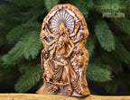Wooden Kali statue, Goddess statue Goddess kali Wooden statue Shiva wood carving Wiccan altar kit Durga art Mahakali Parvati God Durga