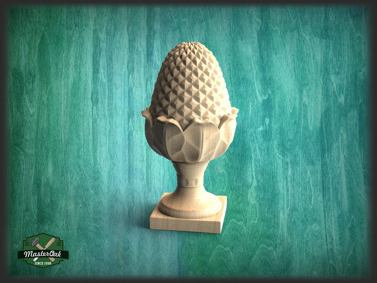 Antique Newel Post Cap, 1pc, classical style, baroque style, wooden top, top of the pillar