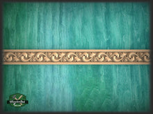 Load image into Gallery viewer, Baroque style floral moulding,  40&quot; Ornate molding panel from oak, Carved wooden Baguette

