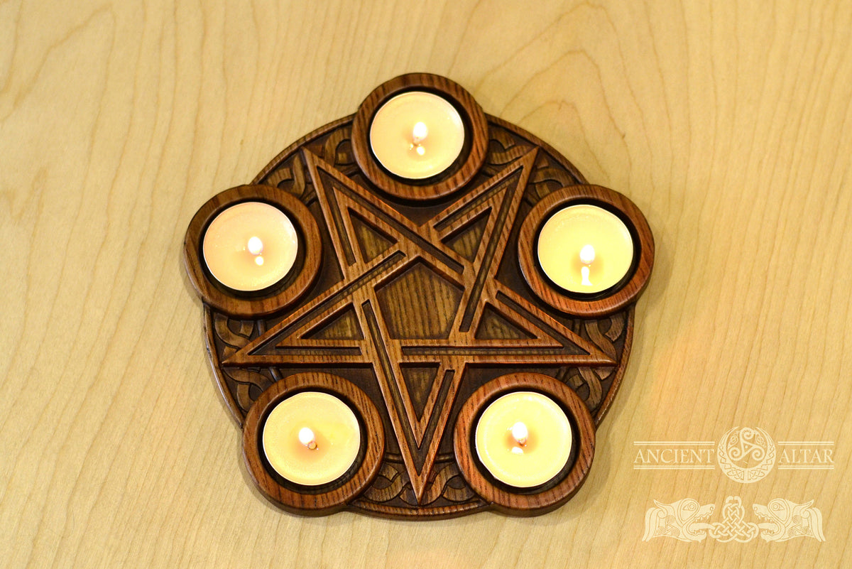 Candle holder, Altar candleholder, Scandinavian, home altar, runic stone, runes, norse, viking, heathen, handmade