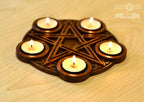 Candle holder, Altar candleholder, Scandinavian, home altar, runic stone, runes, norse, viking, heathen, handmade