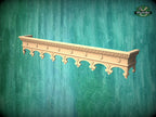 Wooden Window Valance, Cornice Board, Baroque Pelmet,  Antique classic carved curtain rod of wood pelmet
