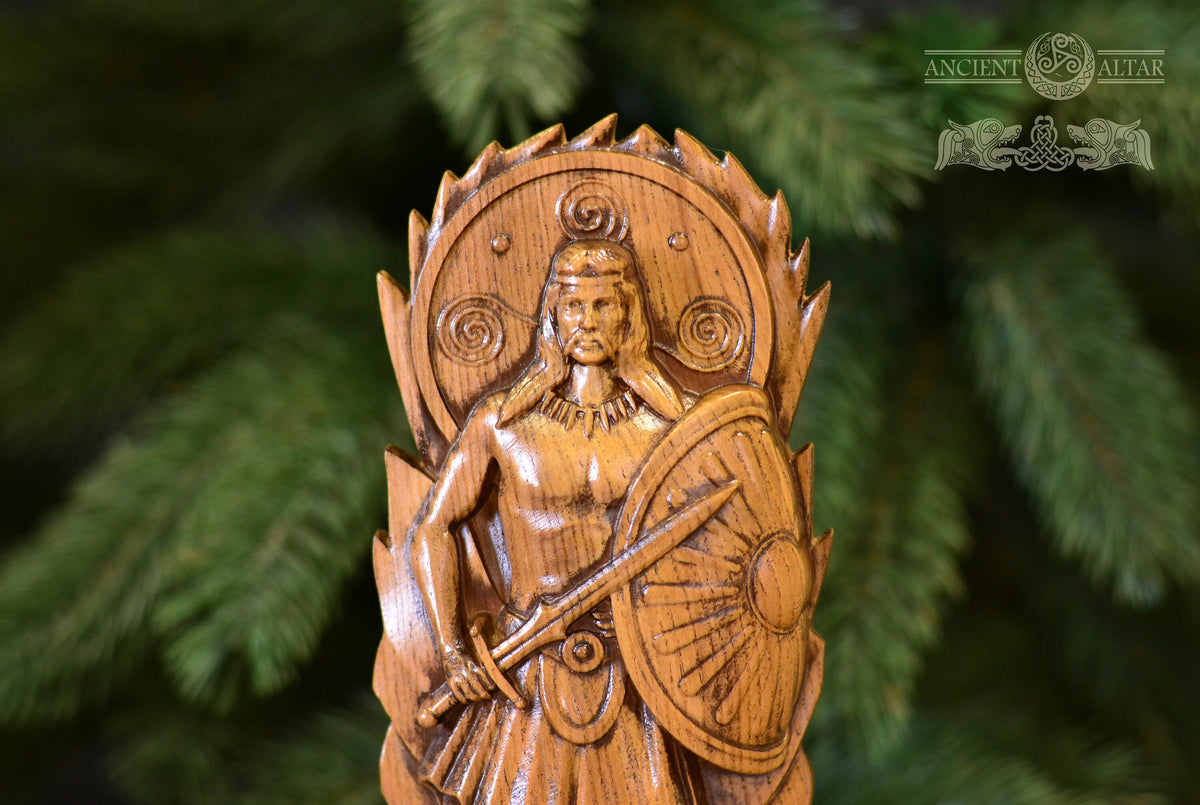 Lugh Statue, Lugh Irish God, celtic god, altar statue, pagan god