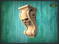 Corbel Skull made of wood, Unpainted, Decorative Carved Wooden Corbel, 1pc, Home Wall Embellishments, wood onlays, wood wall art decor