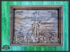 Russian Warship Go F**k Yourself panel made of wood, wood wall art, wall decor carving