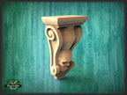 Wooden Skull Corbel, Unpainted, Decorative Carved Wooden Corbel, 1pc, Home Wall Embellishments, wood onlays, wood wall art decor