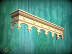 Wooden Window Valance, Cornice Board, Baroque Pelmet,  Antique classic carved curtain rod of wood pelmet