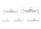 Classic Style Swag Onlay with Bows made  of wood, 1pc, Home Wall Embellishments, Furniture Carving, Wood Onlay