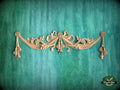 Classic Style Swag Onlay with Bows made  of wood, 1pc, Home Wall Embellishments, Furniture Carving, Wood Onlay