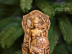 Morrigan statue, Goddess wooden statue Celtic Goddess, Morrigan wood figure Wooden carved statuette Statue for the home altar