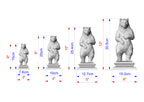 Bear Wooden Finial for Staircase Newel Post, Bear finial bed post, Bear statue of wood, Decorative Newel Post Cap Animal