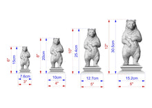 Load image into Gallery viewer, Bear Wooden Finial for Staircase Newel Post, Bear finial bed post, Bear statue of wood, Decorative Newel Post Cap Animal

