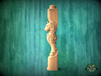 Carved Lion Decorative Post for Staircase from solid wood, 1pc, Lion statue, Custom size wood balusters for stairs