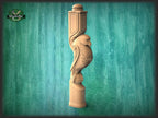 Carved Eagle Decorative Post for Staircase from solid wood, 1pc, Lion statue, Custom size wood balusters for stairs