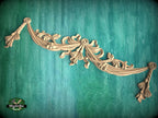 Classic Style Swag Onlay with Bows made  of wood, 1pc, Home Wall Embellishments, Furniture Carving, Wood Onlay