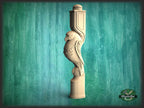 Carved Eagle Decorative Post for Staircase from solid wood, 1pc, Lion statue, Custom size wood balusters for stairs
