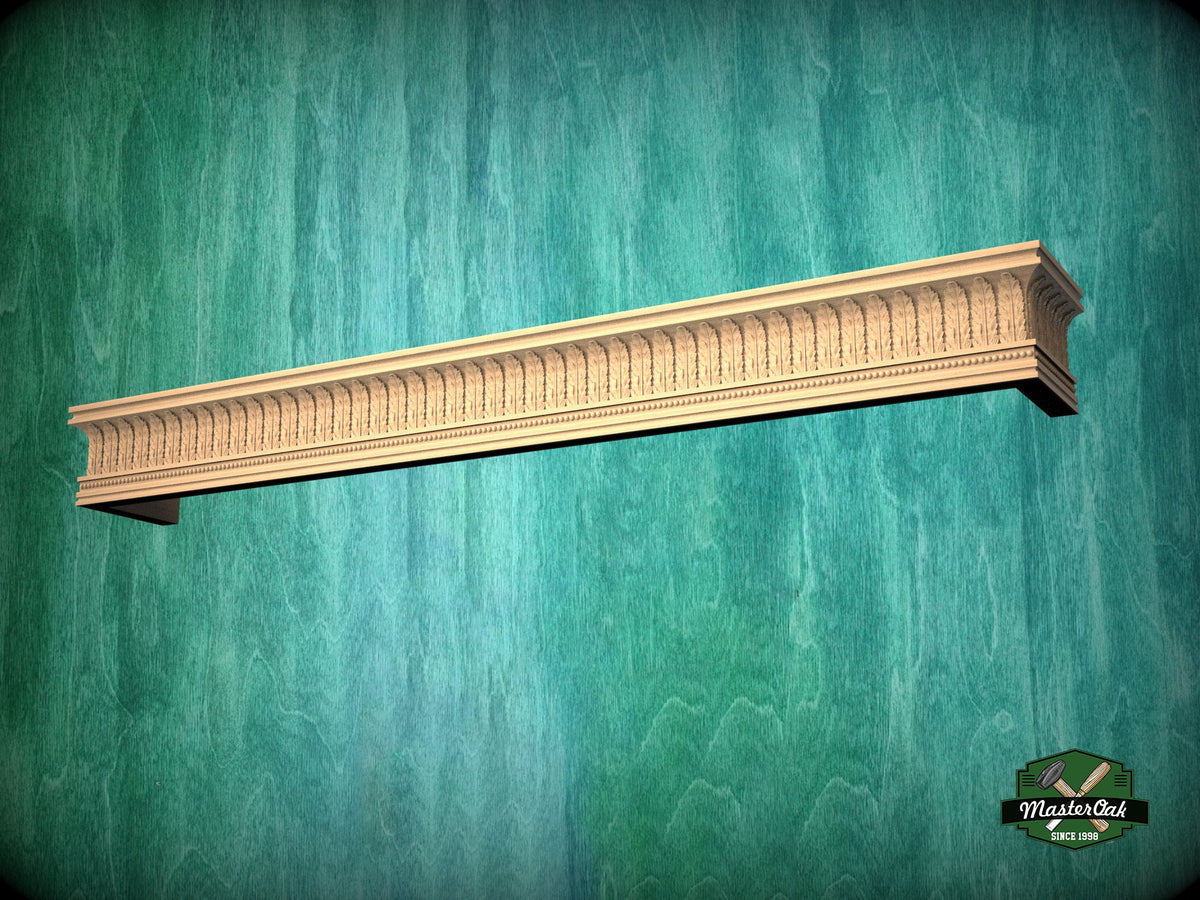 Wooden Window Valance with acantus leaves, Cornice Board, Baroque Pelmet,  Antique classic carved curtain rod of wood pelmet