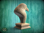 Crow Wooden Finial for Staircase Newel Post, Raven finial bed post, Corbie statue of wood, Decorative Newel Post Cap Bird Face