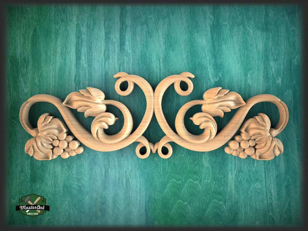 Carved Wood Applique for Fireplace Mantel