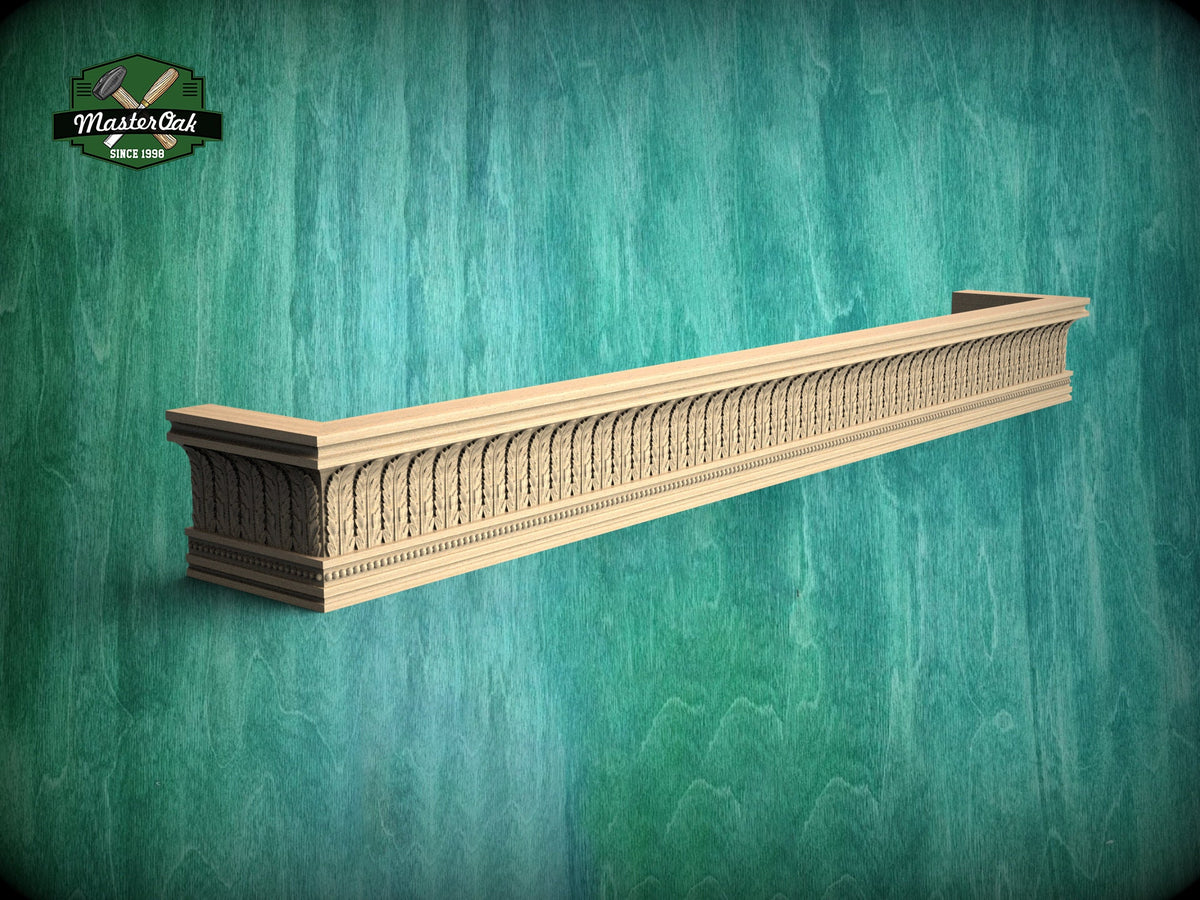 Wooden Window Valance with acantus leaves, Cornice Board, Baroque Pelmet,  Antique classic carved curtain rod of wood pelmet