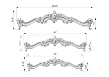 Load image into Gallery viewer, Carved cornice in Baroque style, Baroque Pelmet,  Classic carved curtain rod of wood
