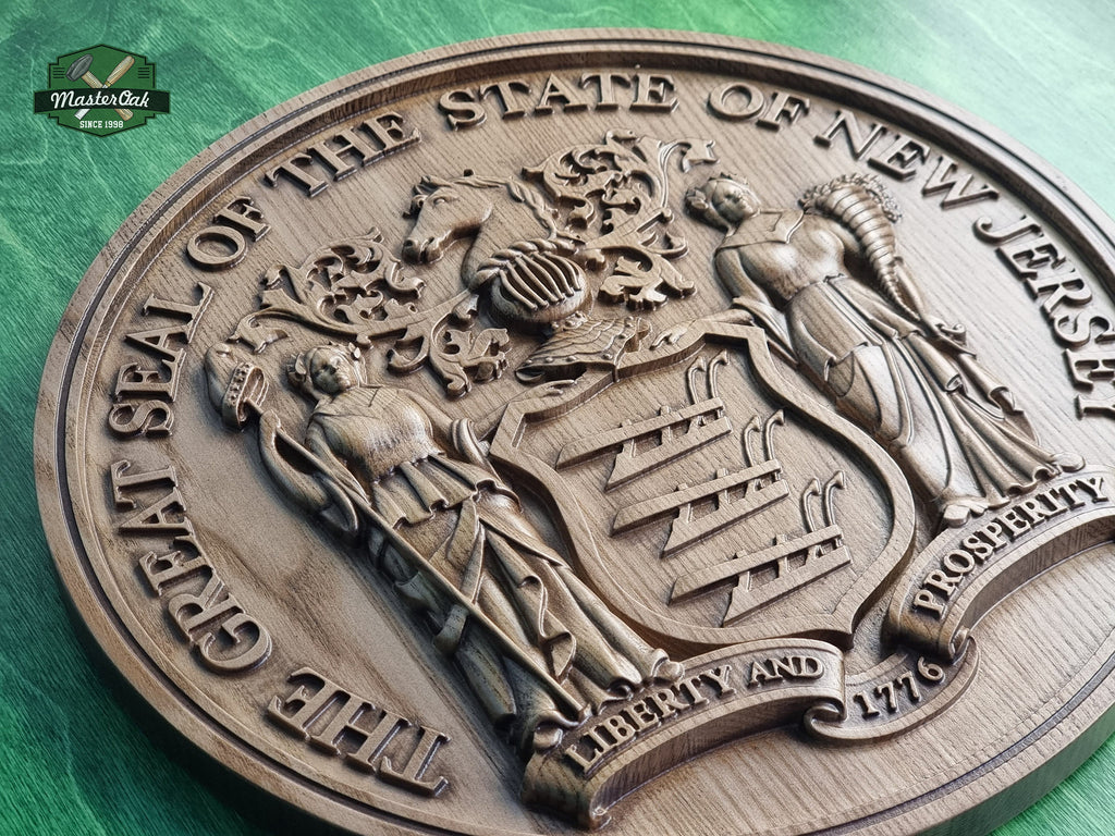 The Great Seal Of The State of New Jersey, wall hanging, New Jersey Logo state seal