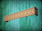 Wooden Window Pelmet, Cornice Board, Baroque Pelmet,  Antique classic carved curtain rod of wood pelmet